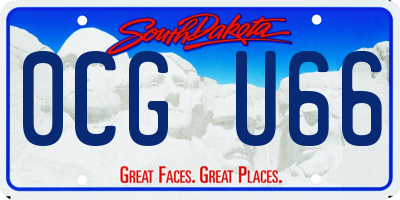 SD license plate 0CGU66