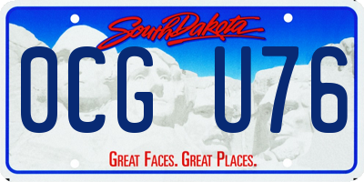 SD license plate 0CGU76