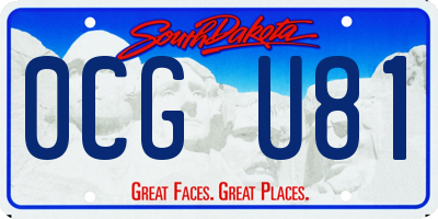 SD license plate 0CGU81