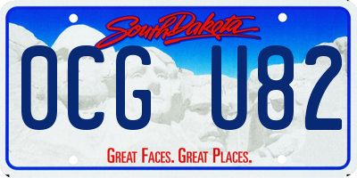 SD license plate 0CGU82