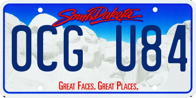 SD license plate 0CGU84