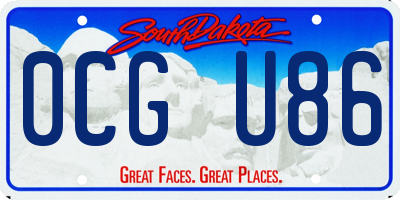 SD license plate 0CGU86