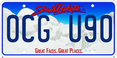 SD license plate 0CGU90