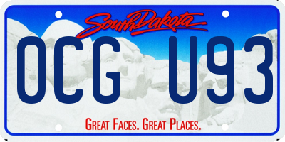 SD license plate 0CGU93