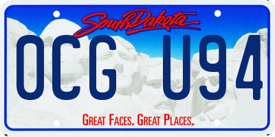 SD license plate 0CGU94