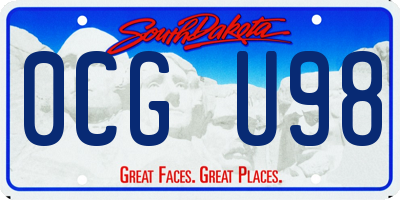 SD license plate 0CGU98