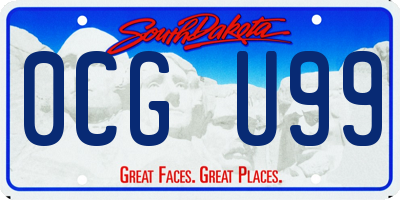 SD license plate 0CGU99