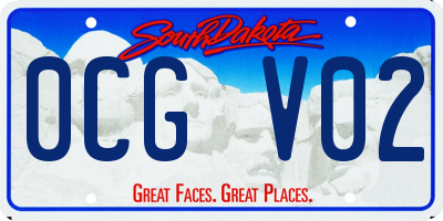 SD license plate 0CGV02