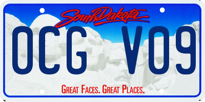 SD license plate 0CGV09