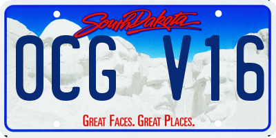 SD license plate 0CGV16
