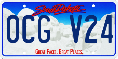 SD license plate 0CGV24