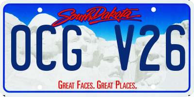 SD license plate 0CGV26