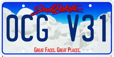 SD license plate 0CGV31