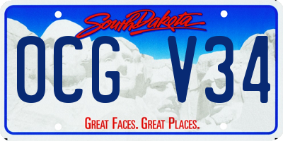 SD license plate 0CGV34