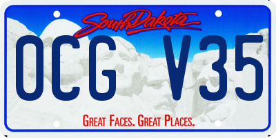 SD license plate 0CGV35