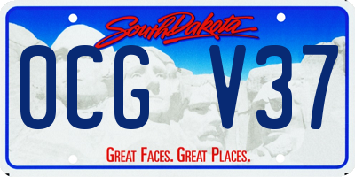 SD license plate 0CGV37