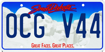 SD license plate 0CGV44