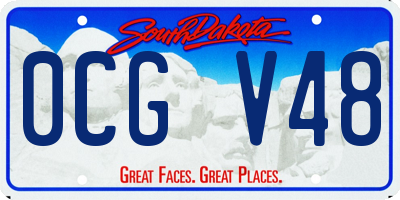 SD license plate 0CGV48