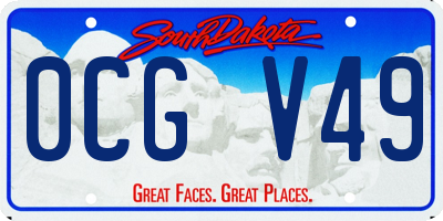SD license plate 0CGV49