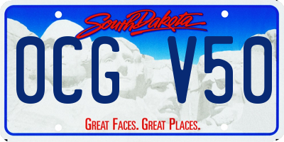 SD license plate 0CGV50