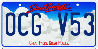 SD license plate 0CGV53