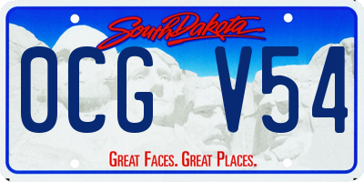 SD license plate 0CGV54