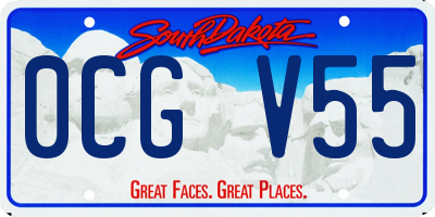 SD license plate 0CGV55