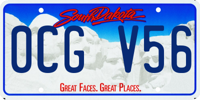 SD license plate 0CGV56