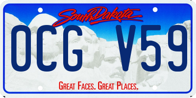 SD license plate 0CGV59