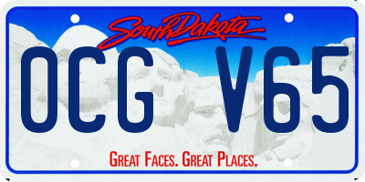SD license plate 0CGV65