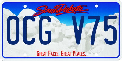 SD license plate 0CGV75