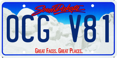 SD license plate 0CGV81