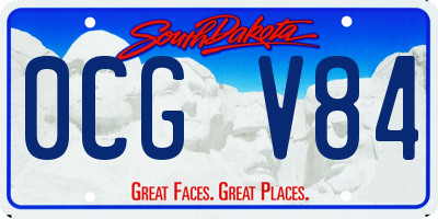 SD license plate 0CGV84