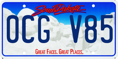 SD license plate 0CGV85