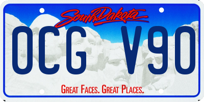 SD license plate 0CGV90