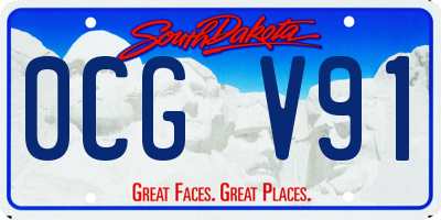 SD license plate 0CGV91