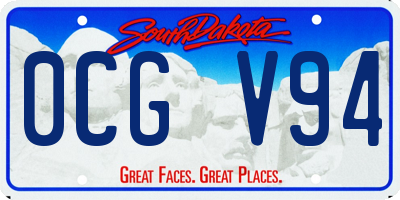 SD license plate 0CGV94