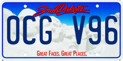 SD license plate 0CGV96
