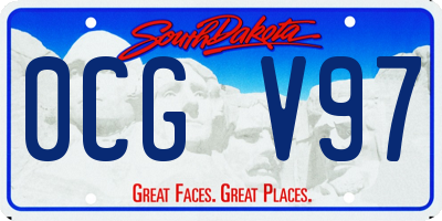 SD license plate 0CGV97