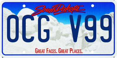 SD license plate 0CGV99