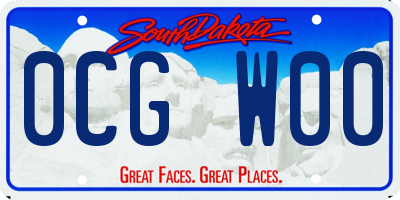 SD license plate 0CGW00