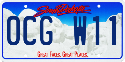 SD license plate 0CGW11