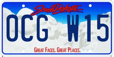 SD license plate 0CGW15