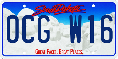 SD license plate 0CGW16