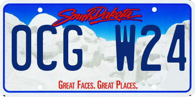 SD license plate 0CGW24