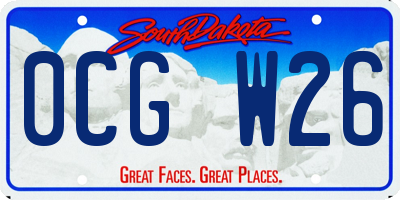 SD license plate 0CGW26