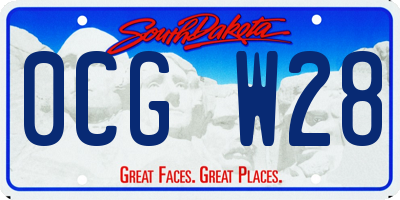 SD license plate 0CGW28