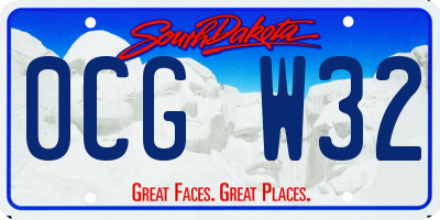 SD license plate 0CGW32