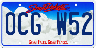 SD license plate 0CGW52
