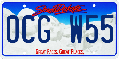 SD license plate 0CGW55